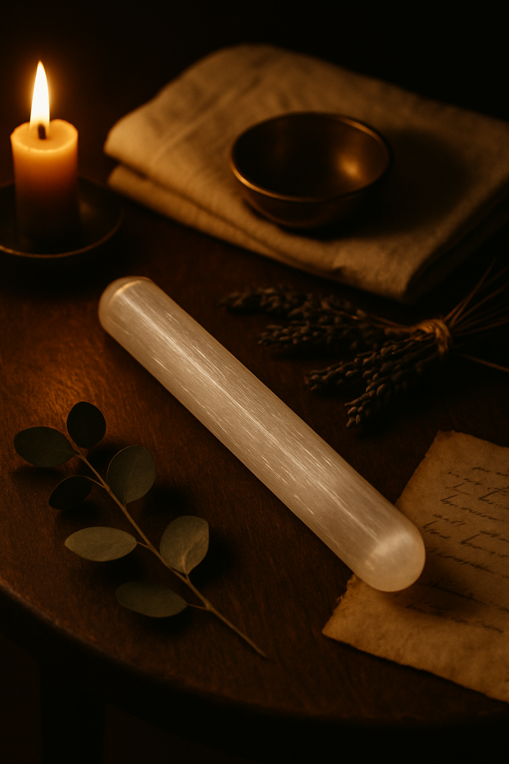 The Moroccan Selenite Wand — in practice